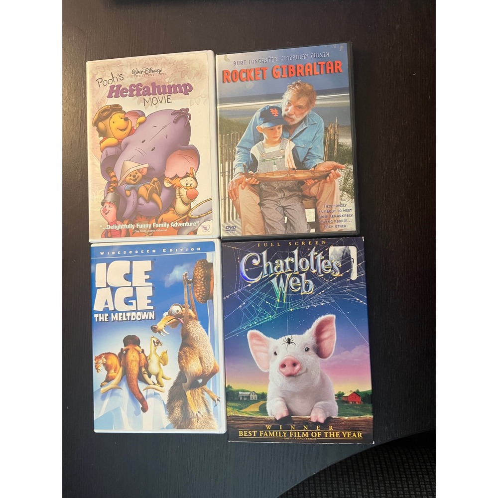 Pooh's Heffalump Movie Ice Age Meltdown Charlotte's Web Rocket Gibraltar DVD‎